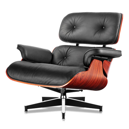 Replica Top Grain Leather Eames Lounge Chair With Ottoman (Premier Tall Version)