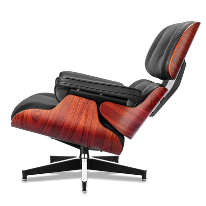 Replica Top Grain Leather Eames Lounge Chair With Ottoman (Premier Tall Version)