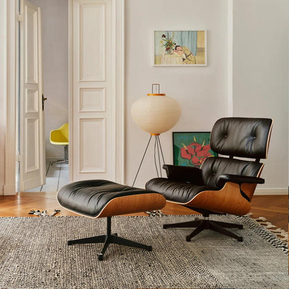 Replica Top Grain Leather Eames Lounge Chair With Ottoman (Premier Tall Version)
