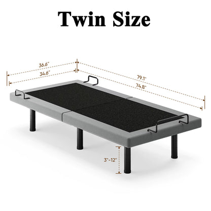 Twin Split King Size Adjustable Bed Base Frame with Massage | FHSLife