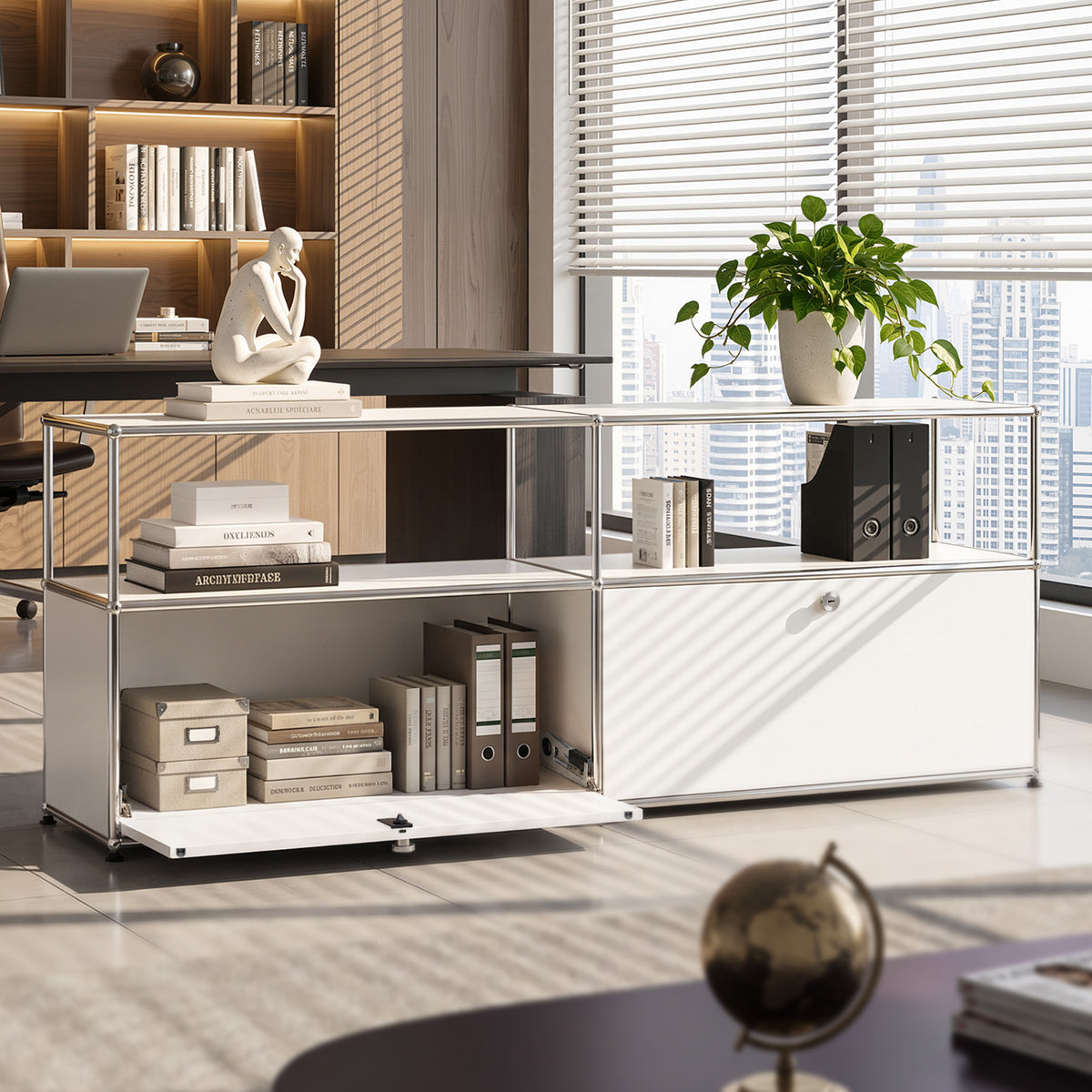 USM Haller Credenza C2A Replica & Dupe | Built-In Cable Management