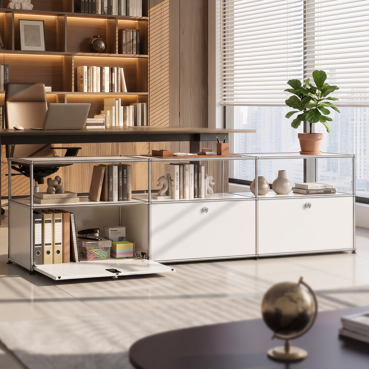 USM Haller Credenza C2A Replica & Dupe | Built-In Cable Management